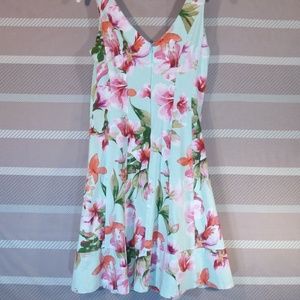 🏡!!!Moving Sale!!!🏡CHAPS by RALPH LAUREN FLORAL PRINT 11 PANEL DRESS